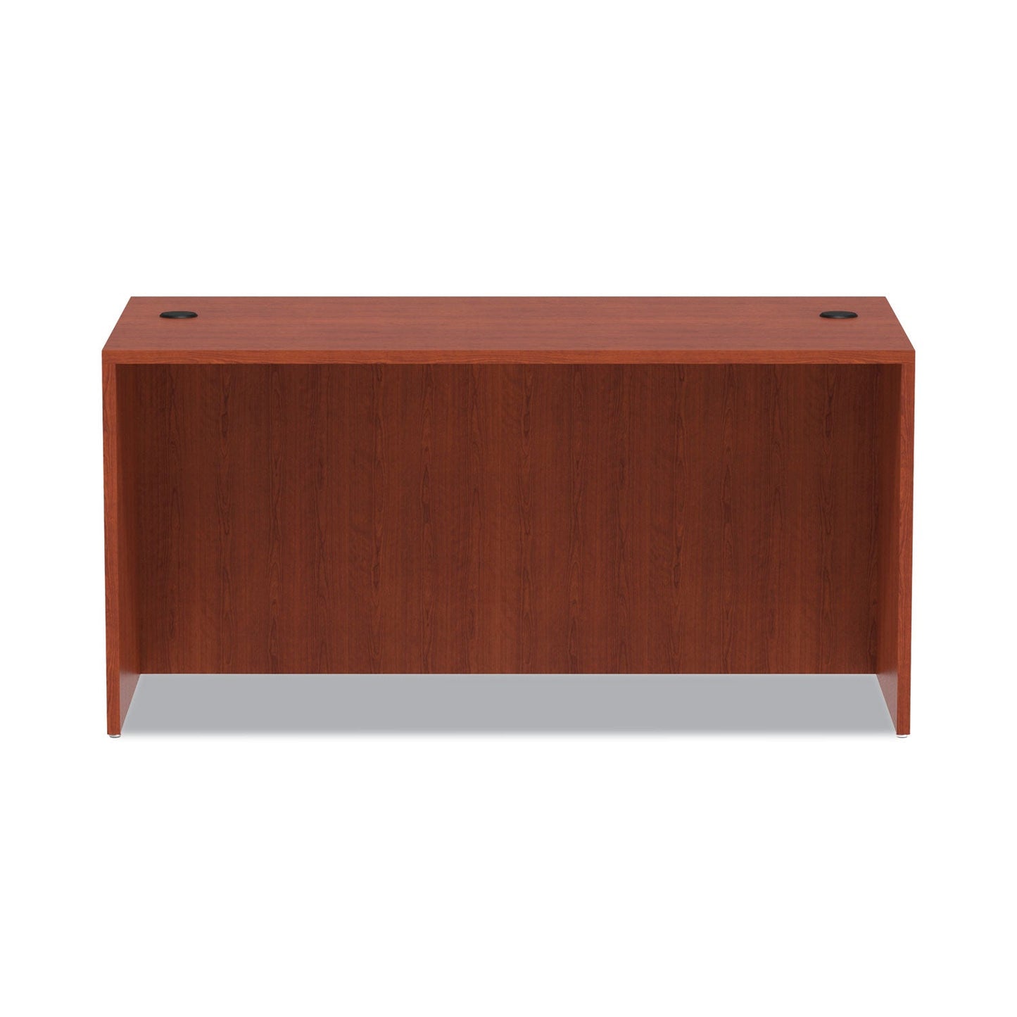 Alera Valencia Series Straight Front Desk Shell, 59.13" x 29.5" x 29.63", Medium Cherry
