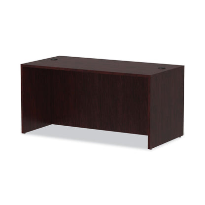 Alera Valencia Series Straight Front Desk Shell, 59.13" x 29.5" x 29.63", Mahogany