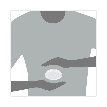 Dart Plastic Lids, Fits 12 oz to 24 oz Foam Cups, Vented, Translucent, 100/Pack, 10 Packs/Carton