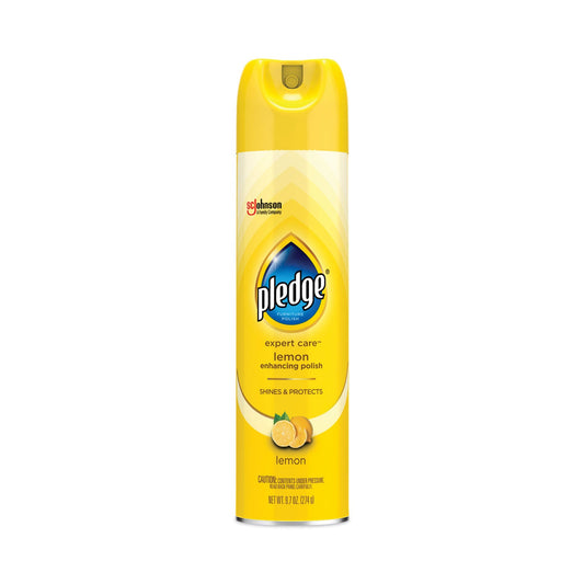 Pledge Furniture Polish, Lemon, 9.7 oz Aerosol Spray