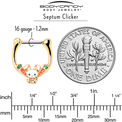16G 5/16 Gold Tone Cutie Easter Bunny Cartilage Clicker