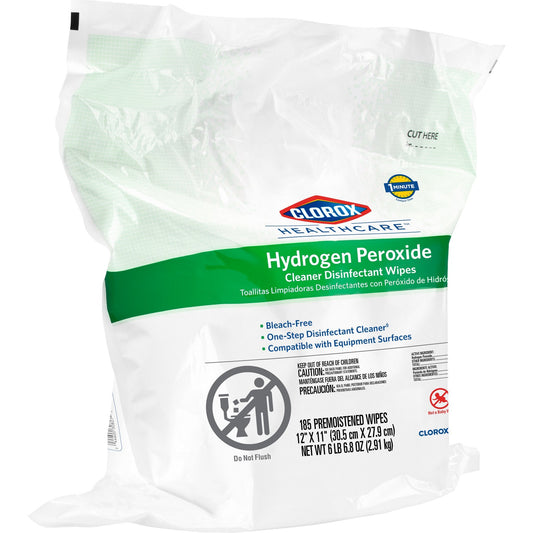 Clorox Healthcare® Hydrogen Peroxide Cleaner Disinfectant Wipes, Refill Pouch 30827