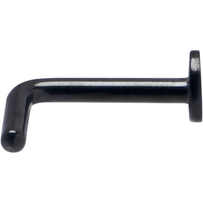 18G 1/4 Black ASTM F-136 Implant Grade Titanium Moon End L Shape Nose Ring
