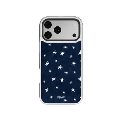 Starglimmer | Deep Blue Hand-Drawn Celestial Star iPhone Case