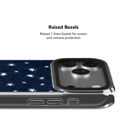 Starglimmer | Deep Blue Hand-Drawn Celestial Star iPhone Case