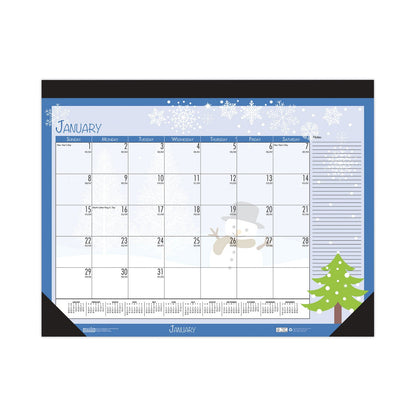 House of Doolittle Recycled Desk Pad Calendar, Earthscapes Seasonal Artwork, 22 x 17, Black Binding/Corners,12-Month (Jan to Dec): 2023