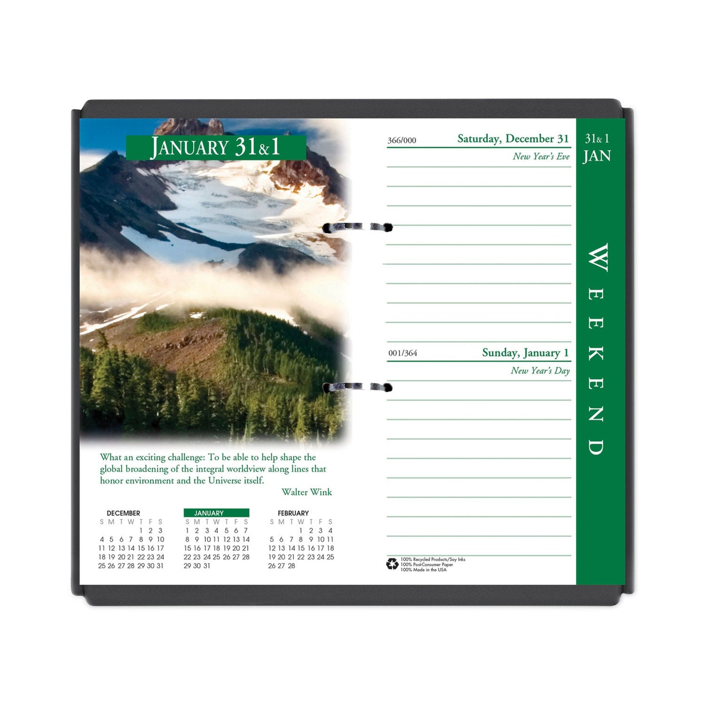 House of Doolittle Earthscapes Desk Calendar Refill, Nature Photography, 3.5 x 6, White/Multicolor Sheets, 2023