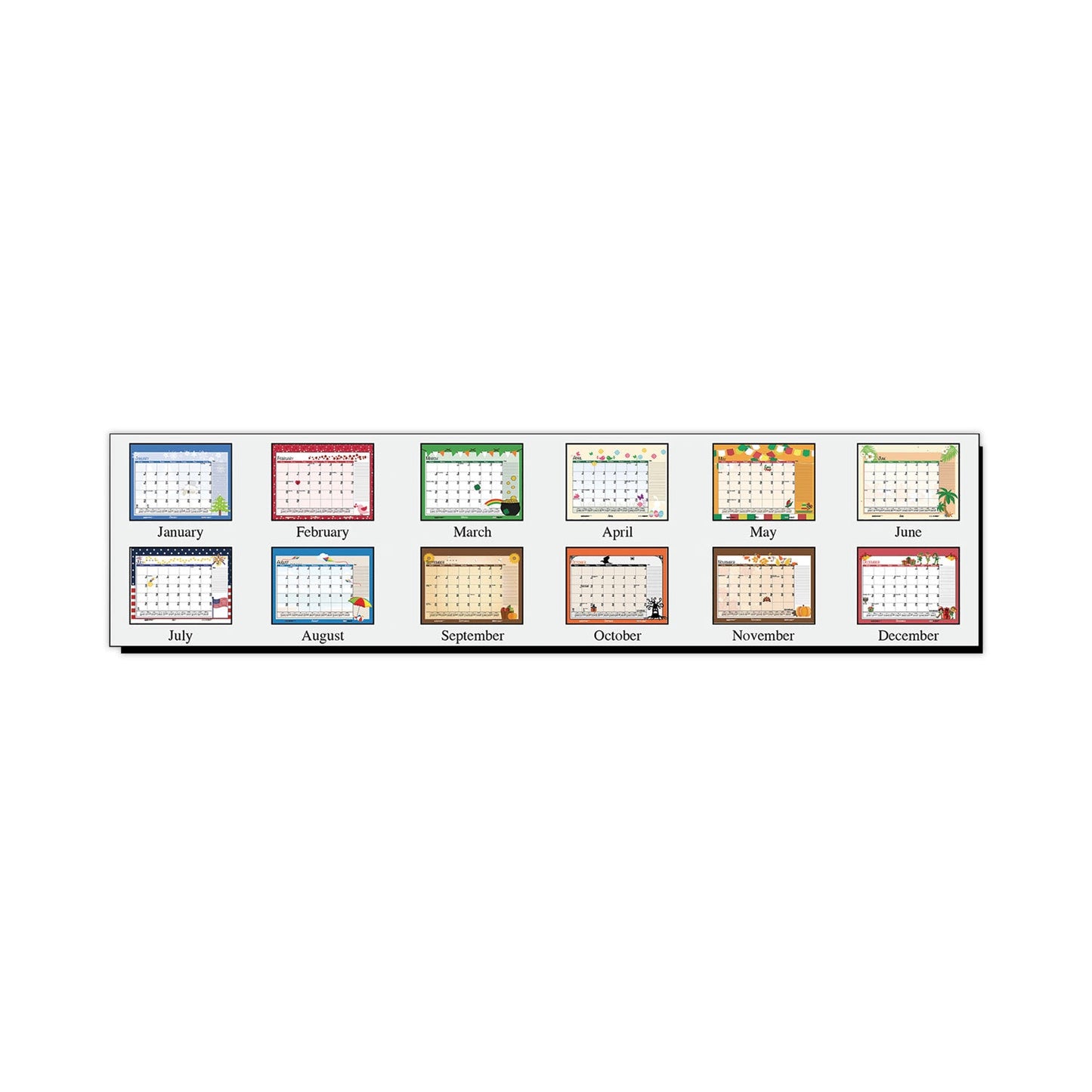 House of Doolittle Recycled Desk Pad Calendar, Earthscapes Seasonal Artwork, 18.5 x 13, Black Binding/Corners,12-Month (Jan to Dec): 2023