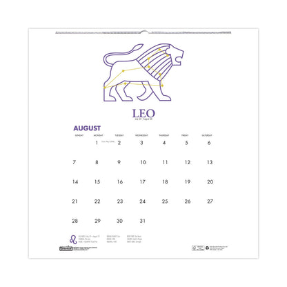 House of Doolittle Recycled Academic Zodiac Wall Calendar, 14 x 11, Multicolor Sheets,12-Month (Aug to July): 2023