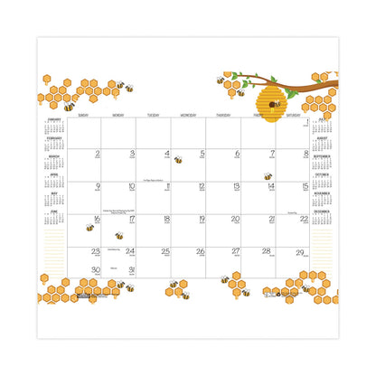 House of Doolittle Recycled Honeycomb Desk Pad Calendar, 22 x 17, White/Multicolor Sheets, Brown Corners, 12-Month (Aug to July): 2023