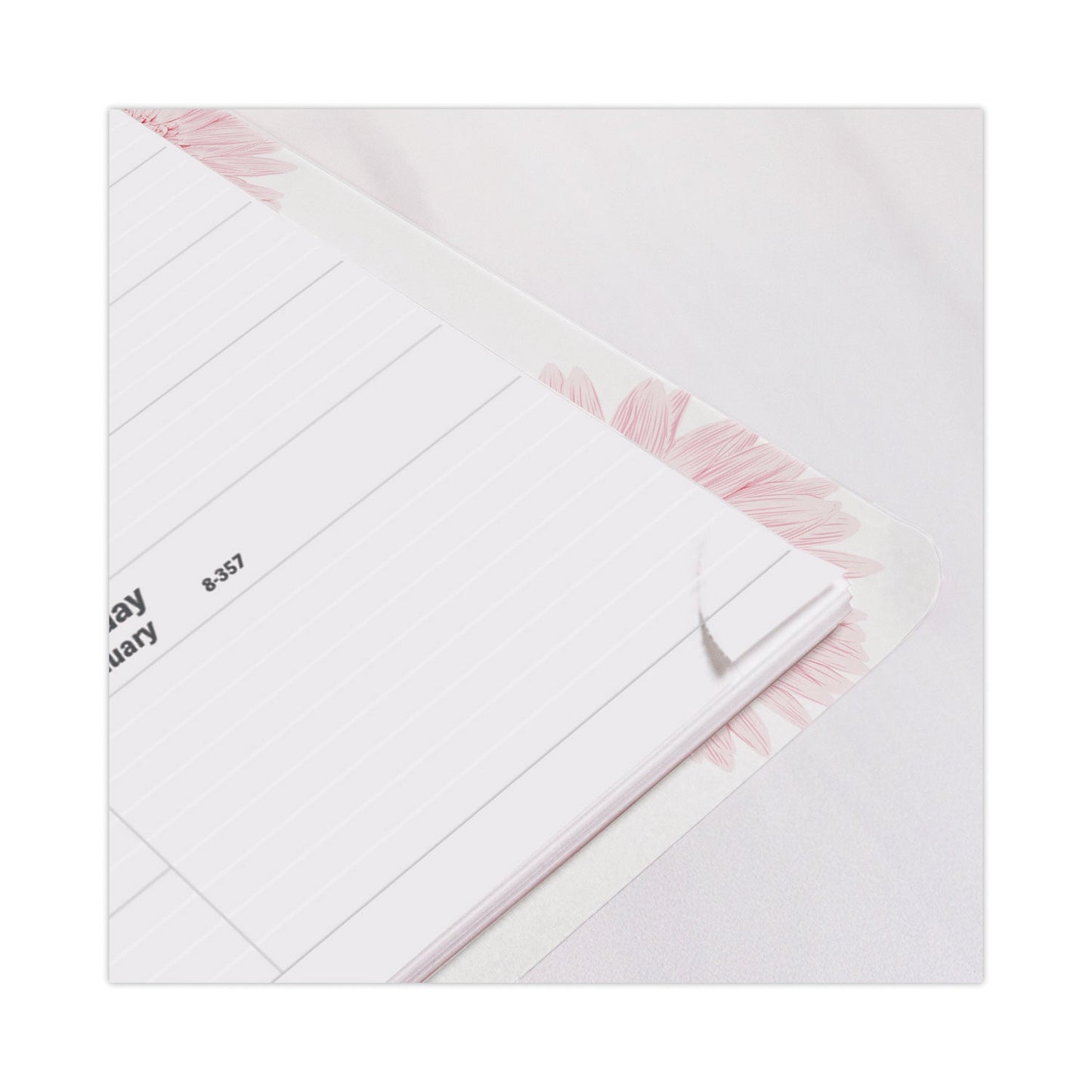 Brownline Essential Collection Weekly Appointment Book in Columnar Format, 11 x 8.5, Daisy Black/Pink Cover, 12-Month(Jan to Dec): 2023