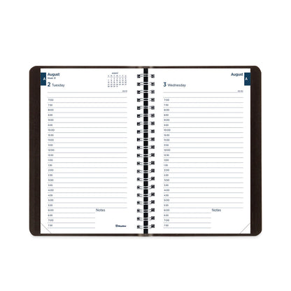 Blueline Academic Daily/Monthly Planner, 8 x 5, Black Cover, 12-Month (Aug to July): 2022 to 2023