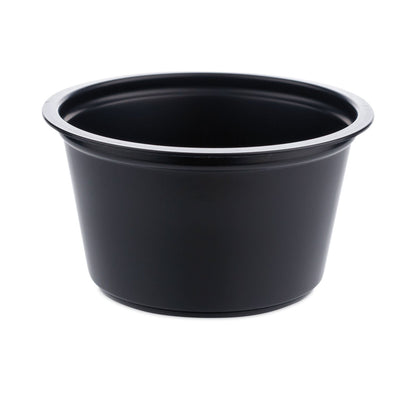 SupplyCaddy Portion Cups, 2 oz, Black, 2,500/Carton