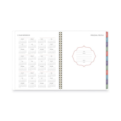 AT-A-GLANCE Badge Hand Drawn Geo Weekly/Monthly Planner, Badge Geo Artwork, 11x8.5, Blue/White Cover, 13-Month(Jan to Jan): 2023 to 2024