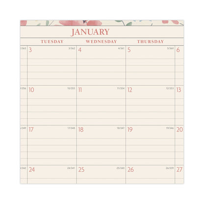 AT-A-GLANCE Badge Floral Wall Calendar, Badge Floral Artwork, 15 x 12, White/Multicolor Sheets, 12-Month (Jan to Dec): 2023