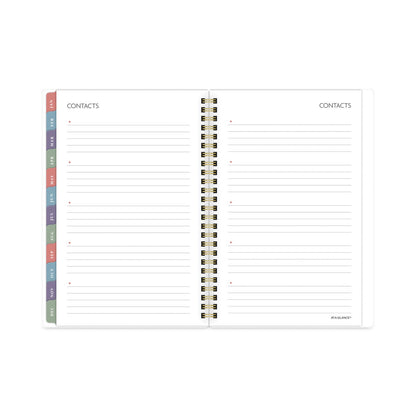 AT-A-GLANCE Badge Floral Weekly/Monthly Planner, Badge Floral Artwork, 8.5x5.5, Blue/Green/Pink Cover, 13-Month(Jan to Jan): 2023 to 2024