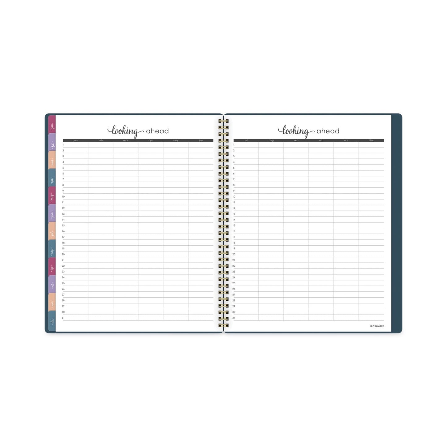 AT-A-GLANCE Harmony Weekly/Monthly Poly Planner, 11 x 8.5, Teal Cover, 13-Month (Jan to Jan): 2023 to 2024
