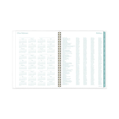 Cambridge Bali Weekly/Monthly Planner, Bali Leaf Artwork, 11 x 8.5, Green/White Cover, 12-Month (Jan to Dec): 2023