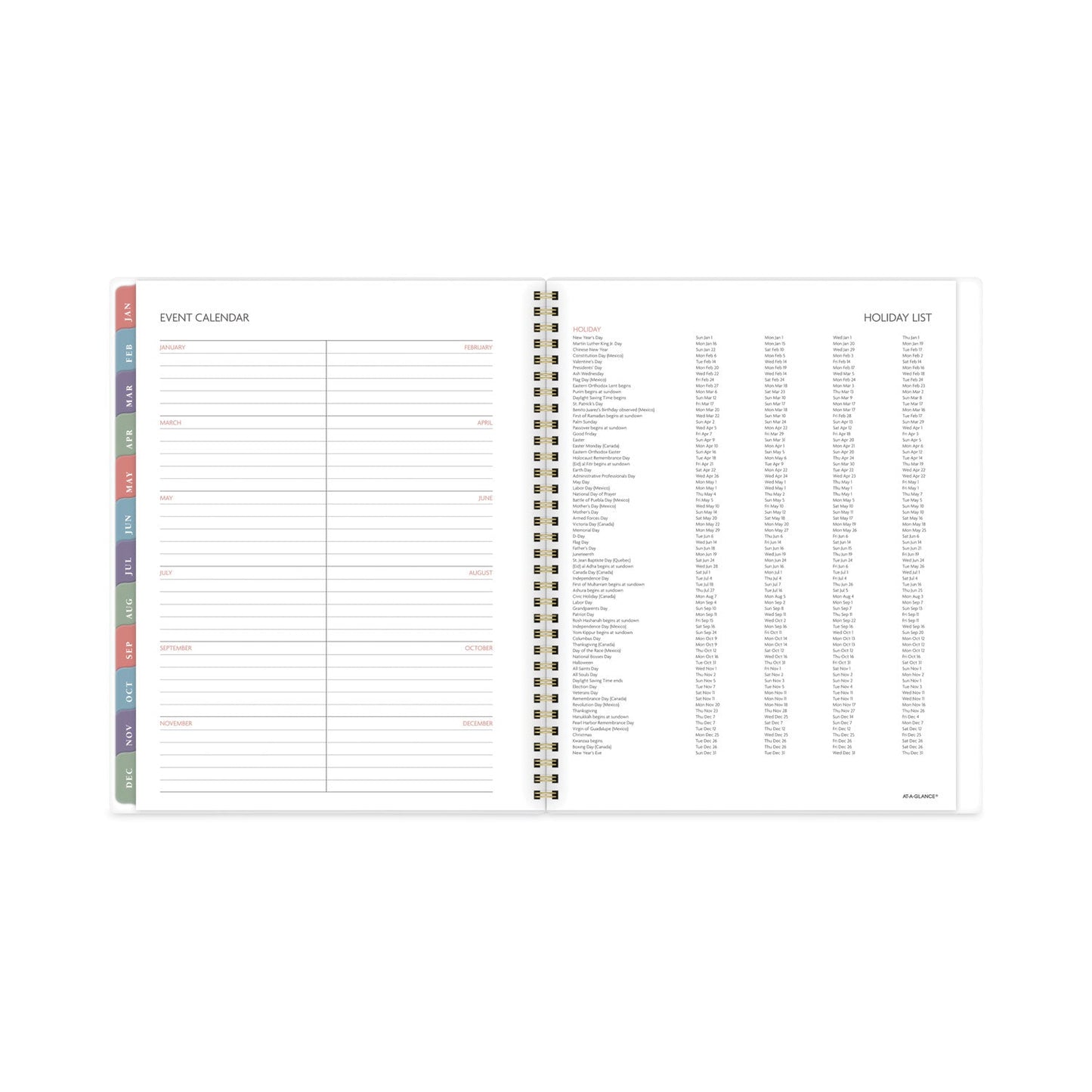 AT-A-GLANCE Badge Hand Drawn Geo Weekly/Monthly Planner, Badge Geo Artwork, 11x8.5, Blue/White Cover, 13-Month(Jan to Jan): 2023 to 2024
