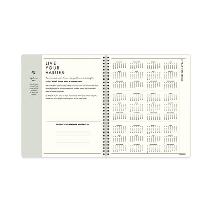 Cambridge GreenPath Weekly/Monthly Planner, GreenPath Artwork, 11 x 8.5, White/Green Cover,12 Month (Jan to Jan): 2023