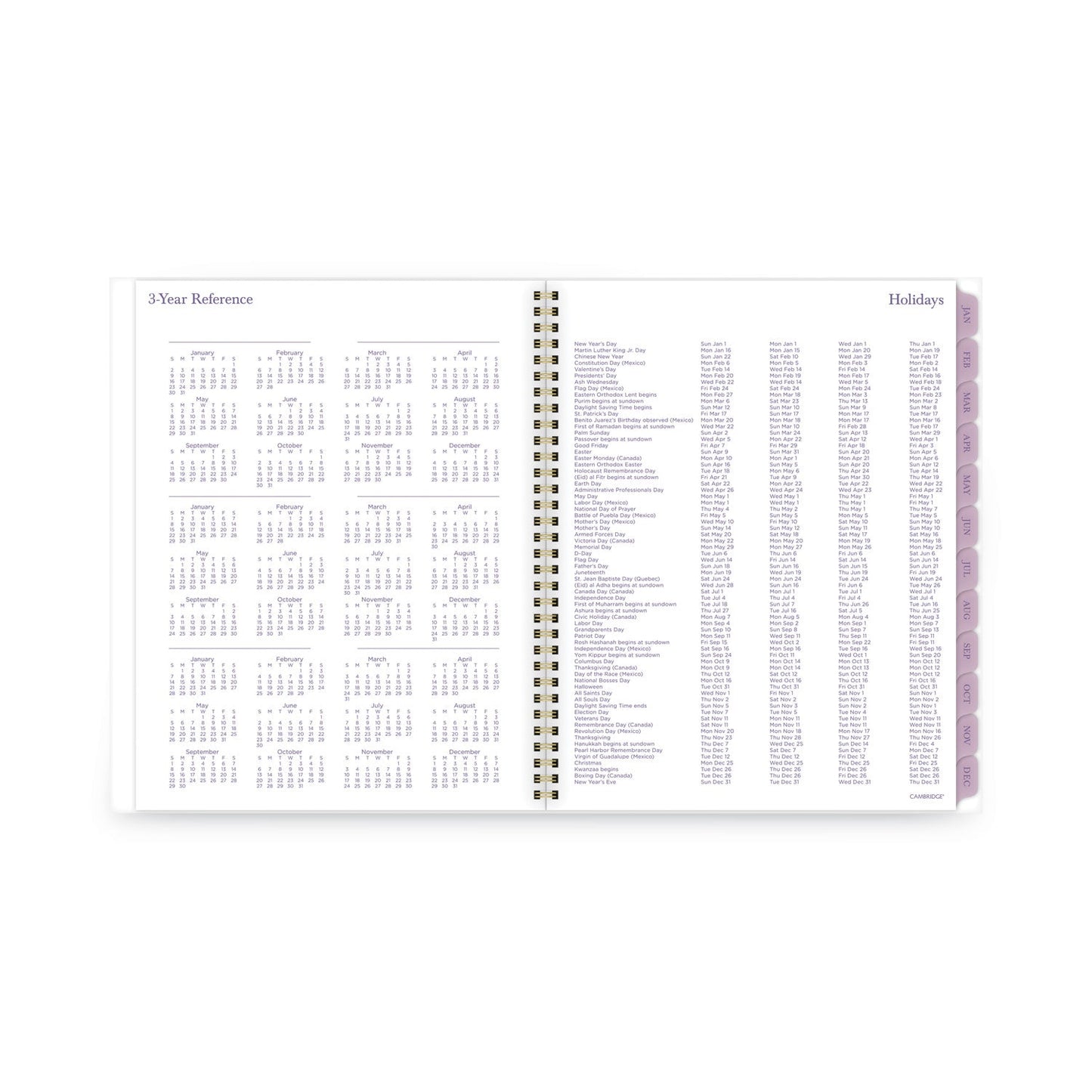 Cambridge Summer Garden Weekly/Monthly Planner, Summer Garden Artwork, 11.8.5 x 5, Blue/Green/Purple Cover, 12-Month (Jan to Dec): 2024