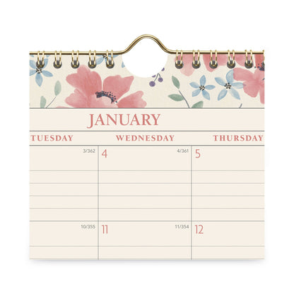 AT-A-GLANCE Badge Floral Wall Calendar, Badge Floral Artwork, 15 x 12, White/Multicolor Sheets, 12-Month (Jan to Dec): 2023