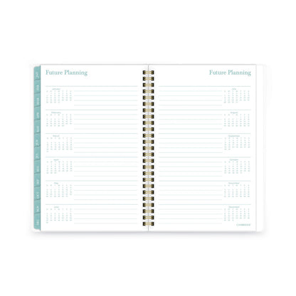 Cambridge Bali Weekly/Monthly Planner, Bali Leaf Artwork, 8.5 x 5.5, Green/White Cover, 12-Month (Jan to Dec): 2023