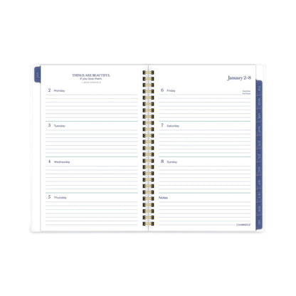 Cambridge Precious Weekly/Monthly Planner, Precious Floral Artwork, 8.5 x 5.5, Blue/Green/Pink Cover, 12-Month (Jan to Dec): 2023