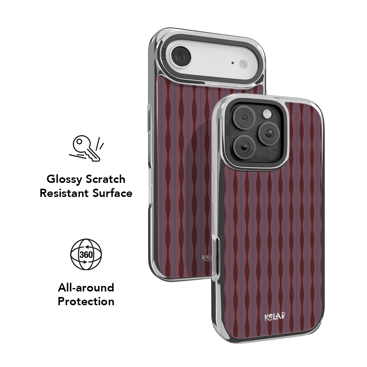 Mulberry | Burgundy Wavy Textured iPhone Case