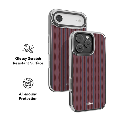 Mulberry | Burgundy Wavy Textured iPhone Case