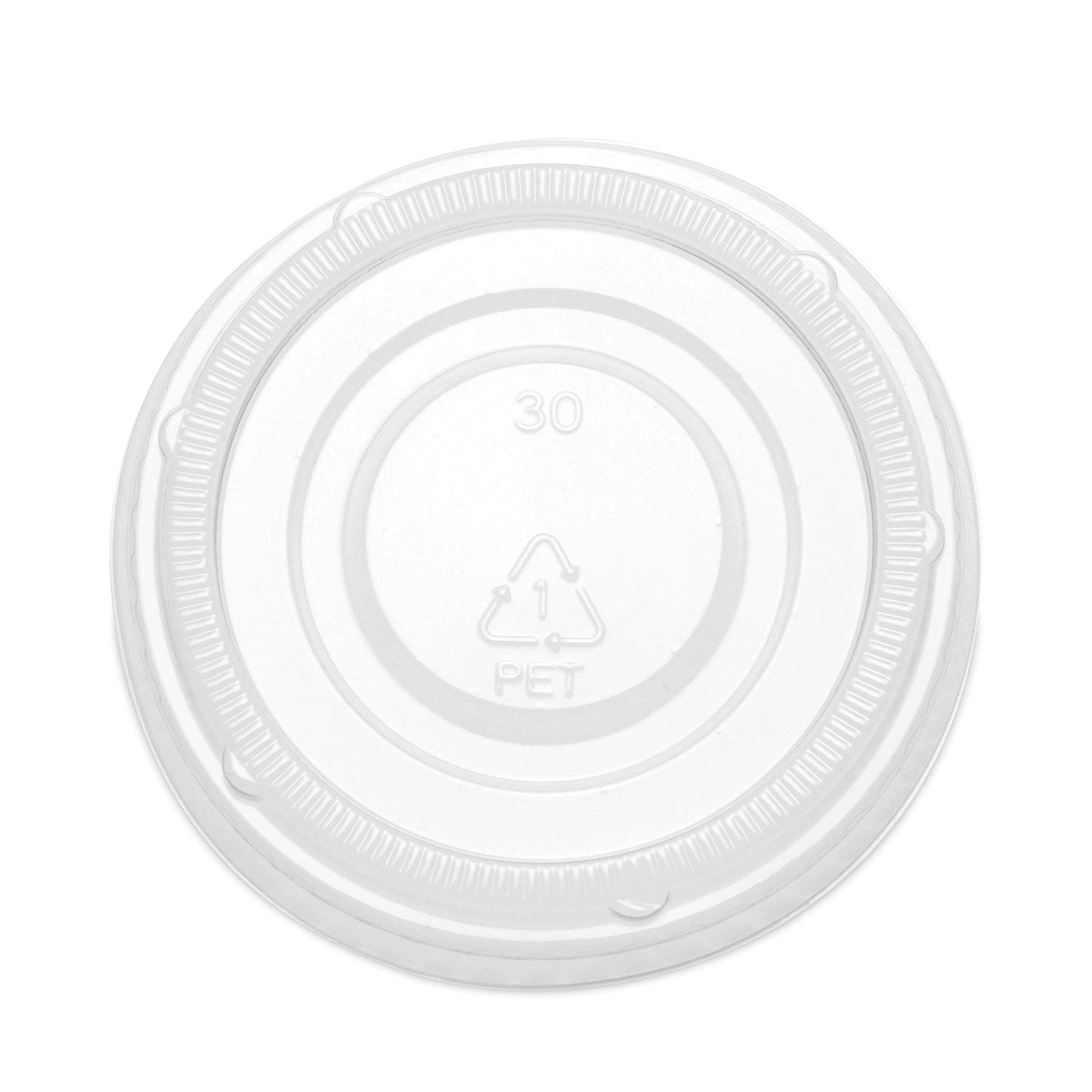 SupplyCaddy Portion Cup Lids, Fits 2 oz Portion Cups, Clear, 2,500/Carton