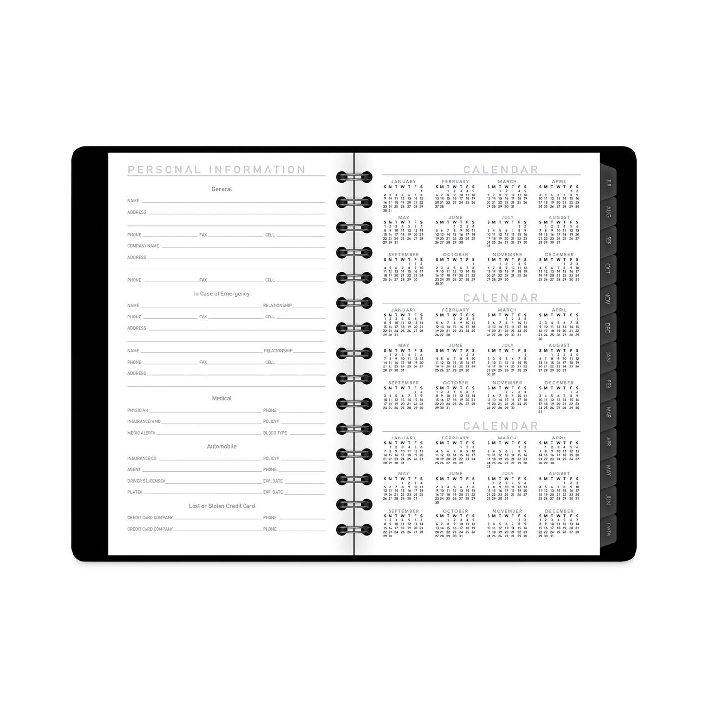 AT-A-GLANCE Contemporary Academic Planner, 8 x 4.88, Black Cover, 12-Month (July to June): 2022 to 2023