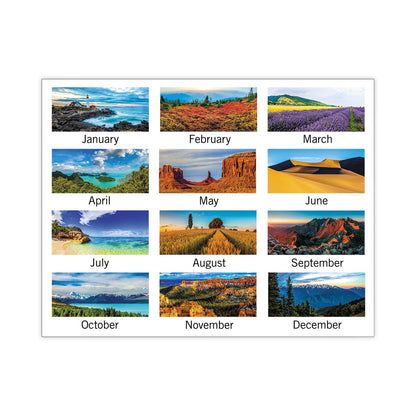 AT-A-GLANCE Landscape Monthly Wall Calendar, Landscapes Photography, 12 x 12, White/Multicolor Sheets, 12-Month (Jan to Dec): 2023