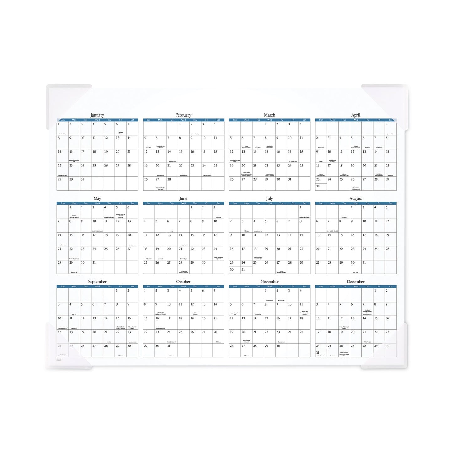 AT-A-GLANCE Seascape Panoramic Desk Pad, Seascape Panoramic Photography, 22 x 17, White Sheets, Clear Corners, 12-Month (Jan-Dec): 2023