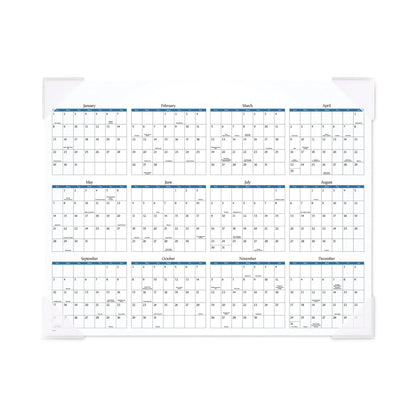 AT-A-GLANCE Seascape Panoramic Desk Pad, Seascape Panoramic Photography, 22 x 17, White Sheets, Clear Corners, 12-Month (Jan-Dec): 2023