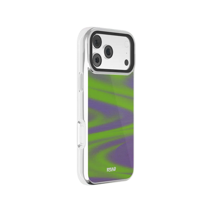 Purple Haze | Y2K Neon Green Abstract Wave iPhone Case