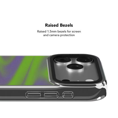 Purple Haze | Y2K Neon Green Abstract Wave iPhone Case