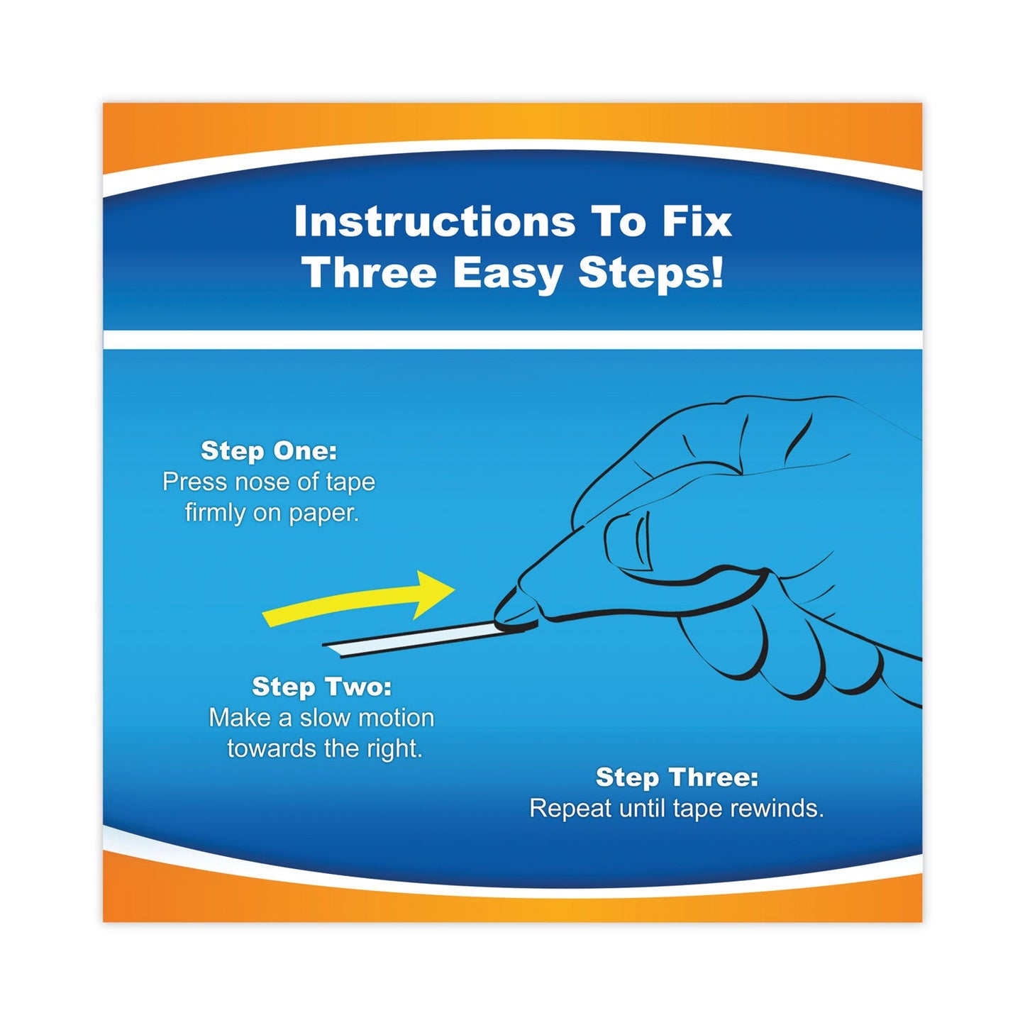 BIC Wite-Out EZ Correct Correction Tape, Non-Refillable, Blue Applicator, 0.17" x 472"