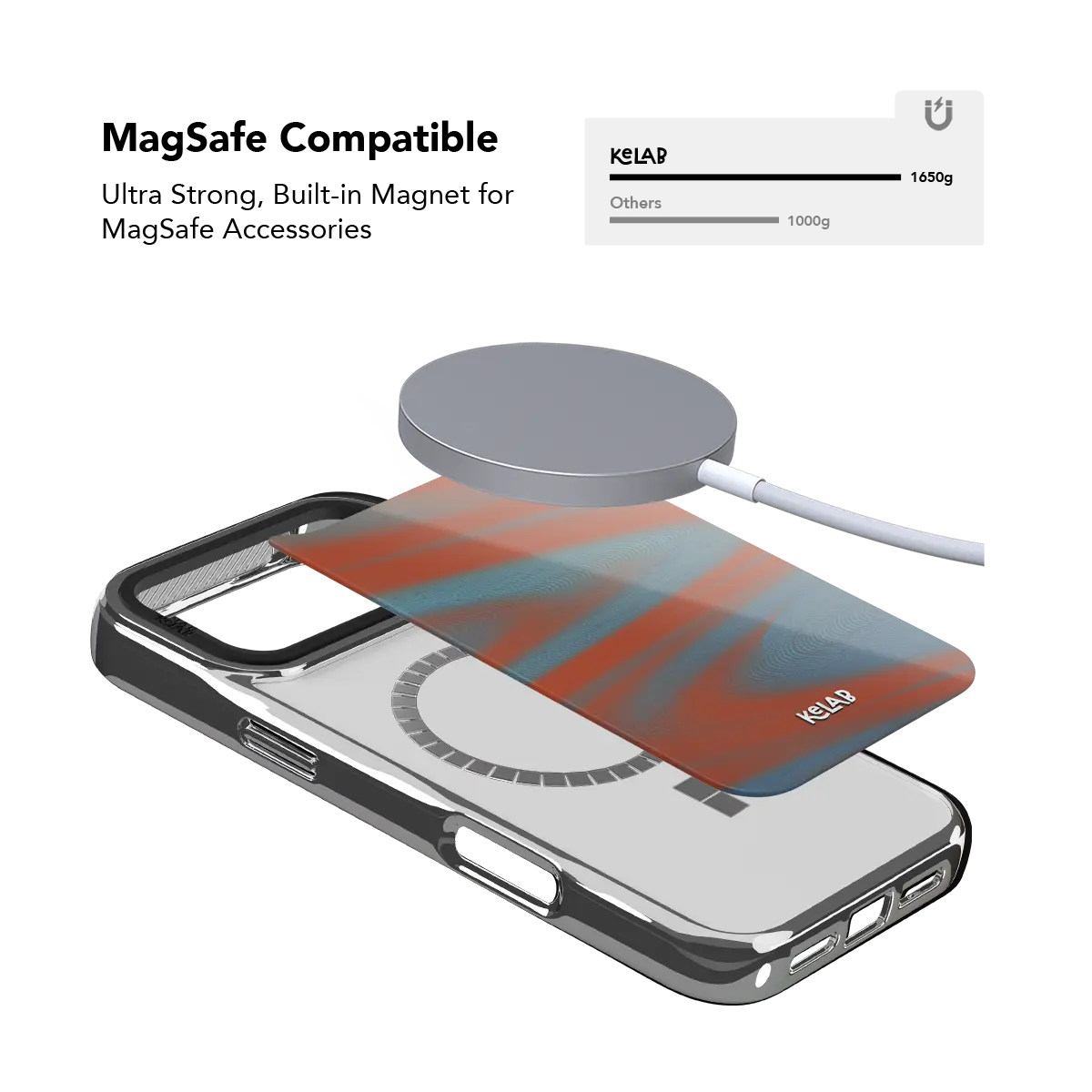 Aalto | Y2K Orange Abstract Wave iPhone Case