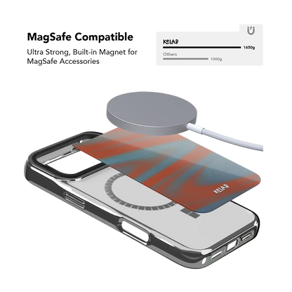 Aalto | Y2K Orange Abstract Wave iPhone Case