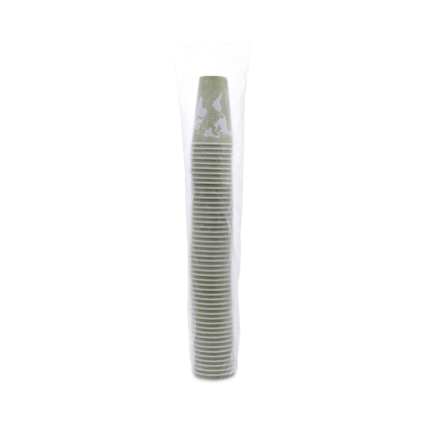 Eco-Products World Art Renewable and Compostable Hot Cups, 16 oz, Moss, 50/Pack