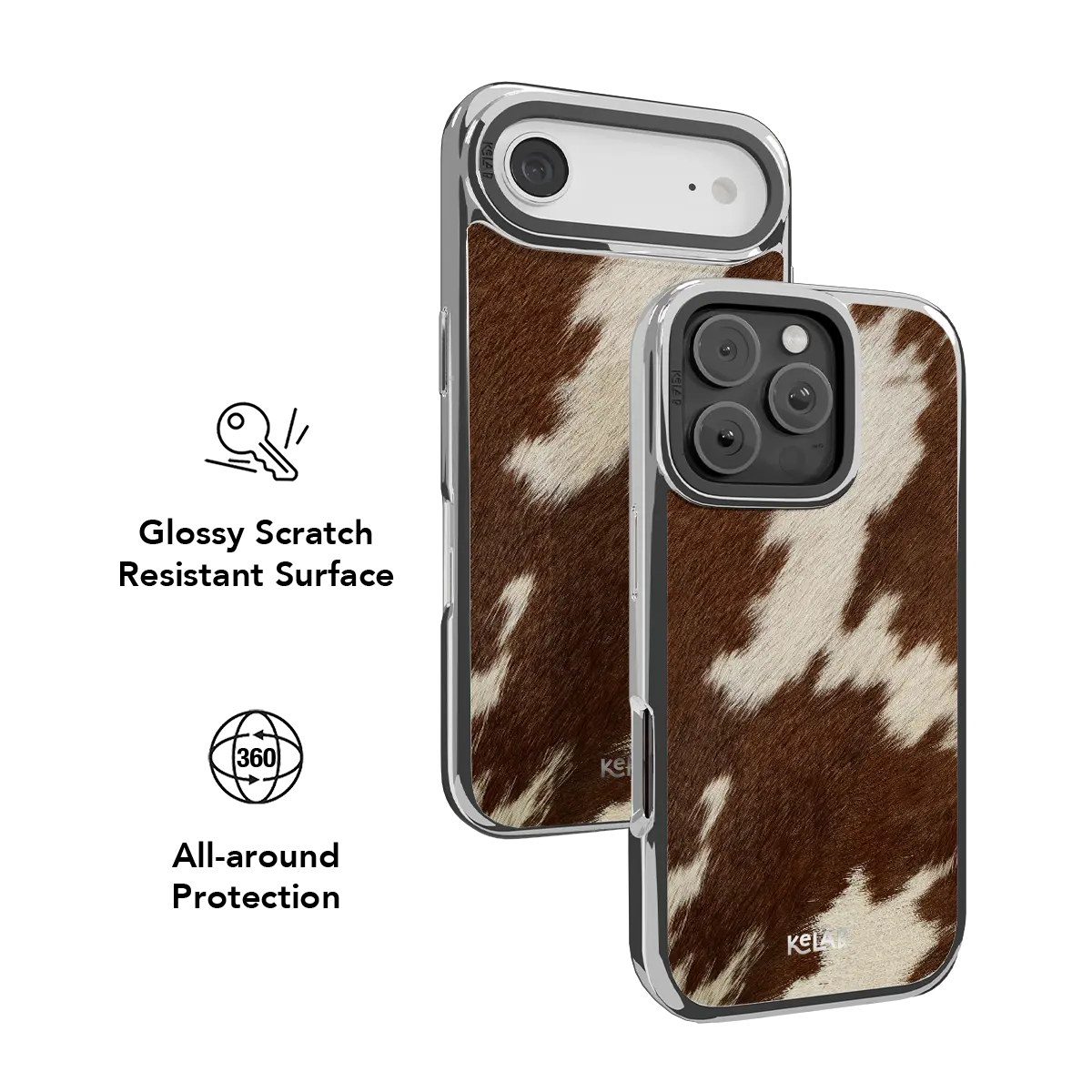 Rodeo Drive | Brown Cow Print iPhone Case