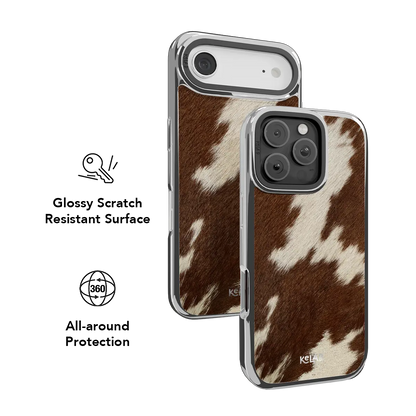 Rodeo Drive | Brown Cow Print iPhone Case