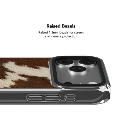 Rodeo Drive | Brown Cow Print iPhone Case