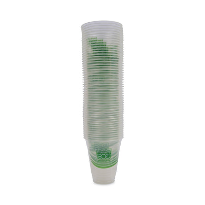 Eco-Products GreenStripe Renewable and Compostable Cold Cups, 12 oz, Clear, 50/Pack, 20 Packs/Carton