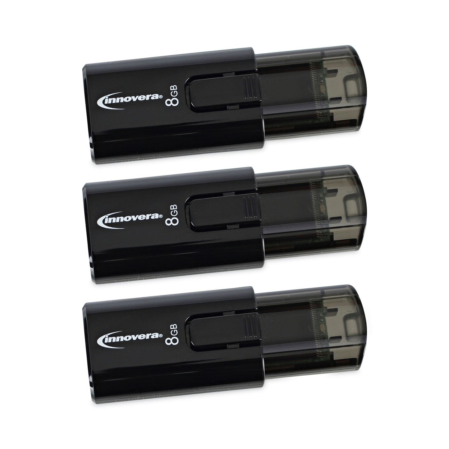 Innovera USB 3.0 Flash Drive, 8 GB, 3/Pack