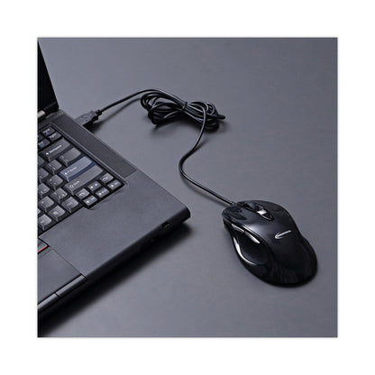 Innovera Full-Size Wired Optical Mouse, USB 2.0, Right Hand Use, Black