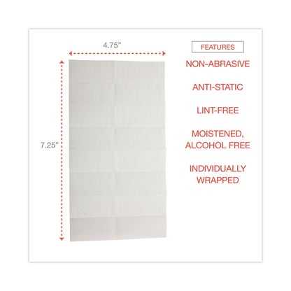 Innovera Antistatic Screen Cleaning Wipes, Cloth, 4.75,  x 7.25, White, 100/Pack