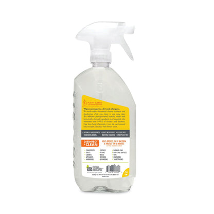 Boulder Clean Disinfectant Cleaner, Lemon Scent, 28 oz Bottle, 6/Carton
