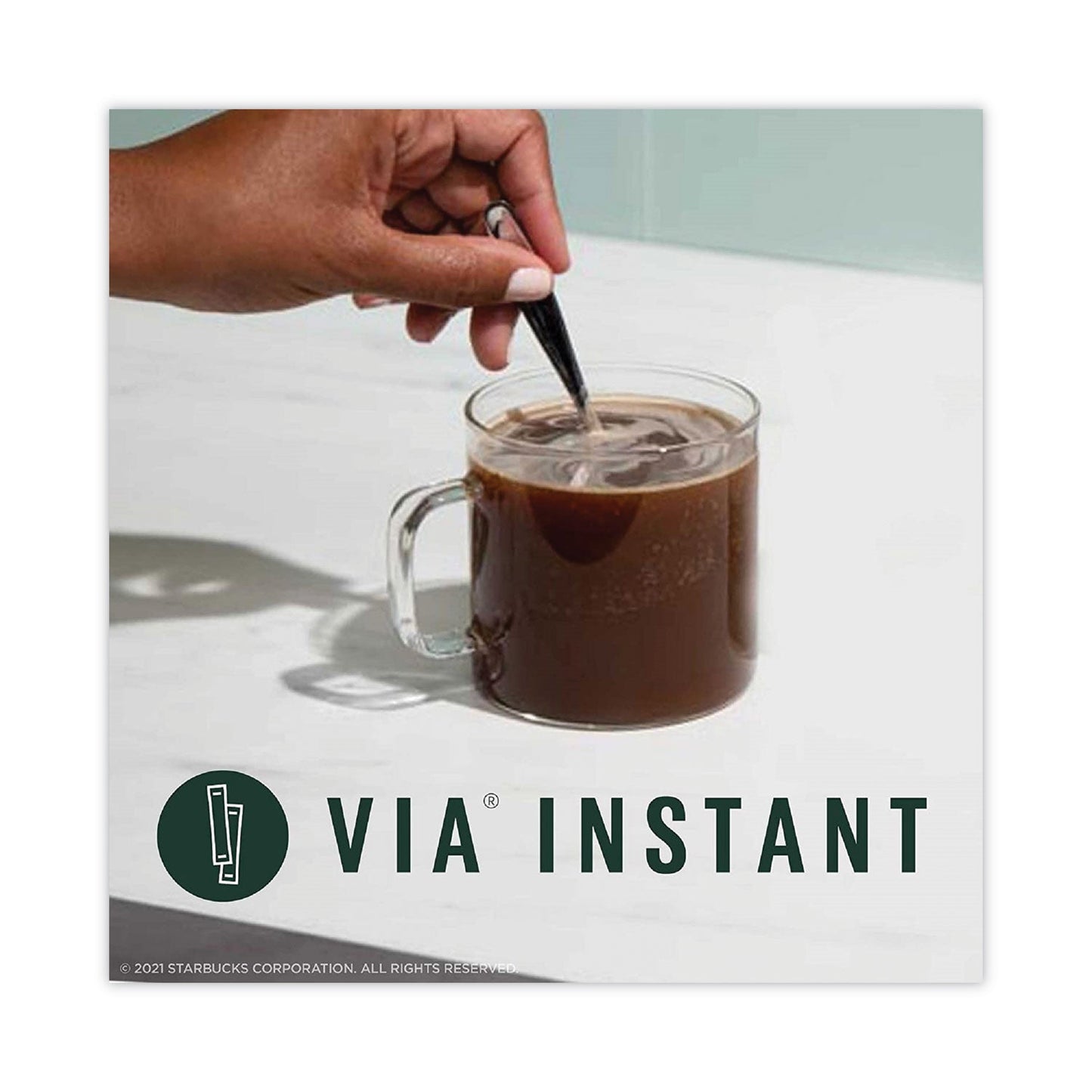 Starbucks VIA Ready Brew Coffee, 0.11 oz, Italian Roast, 200/Carton